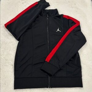 Jordan Kids Black Hoodie with Red Stripes